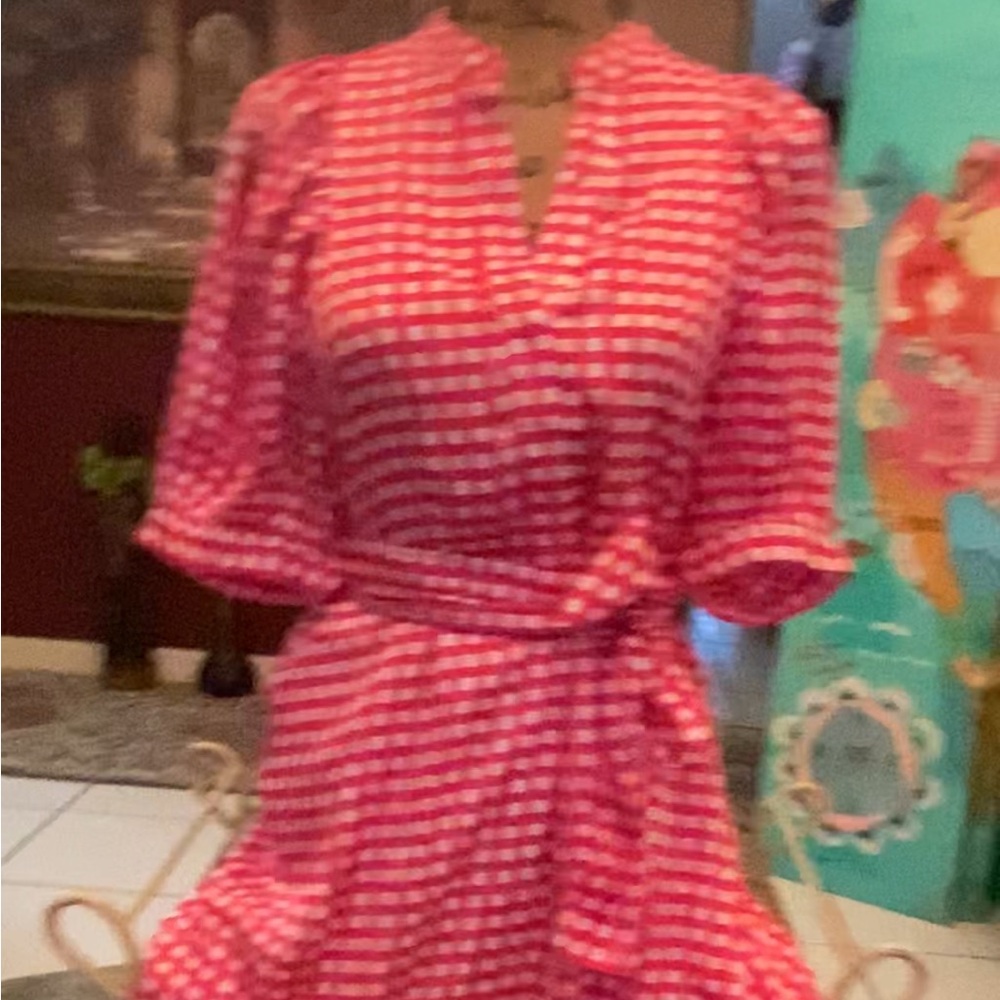 Ann Taylor Pink Patterned Maxi Dress
